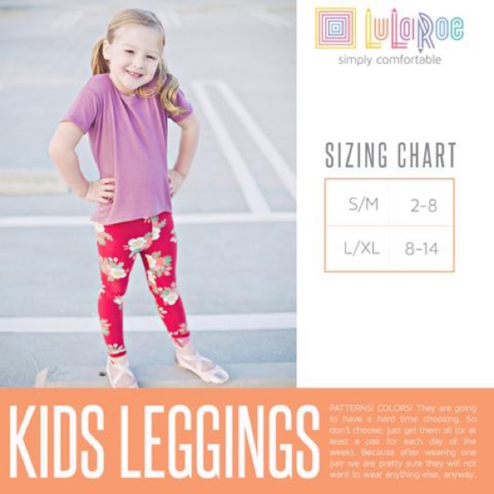• Lularoe S/M Kids Leggings • - Picture 3 of 3